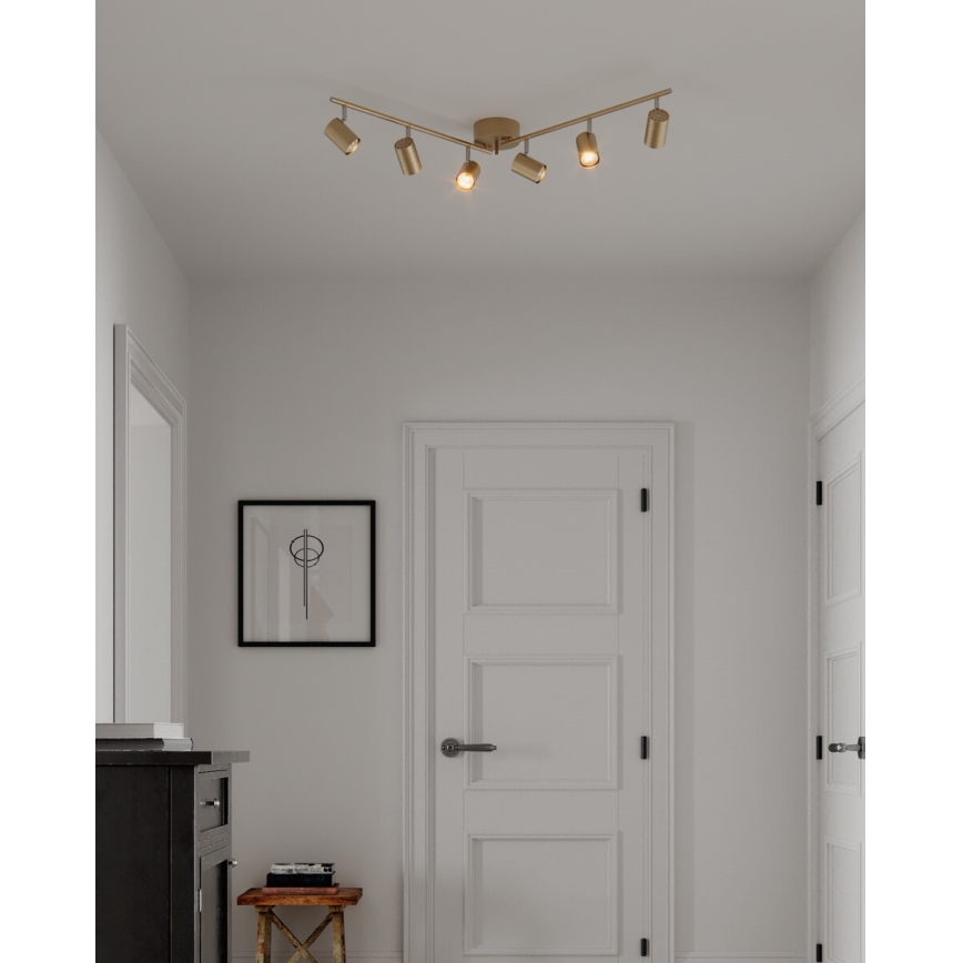 ByRydens - Точечный светильник CORRECT 6xGU10/7W/230V золотистый
