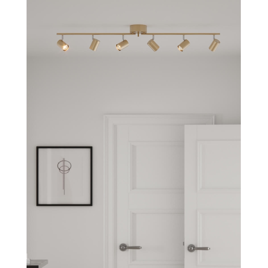 ByRydens - Точечный светильник CORRECT 6xGU10/7W/230V золотистый