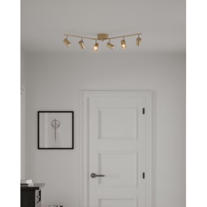ByRydens - Точечный светильник CORRECT 6xGU10/7W/230V золотистый