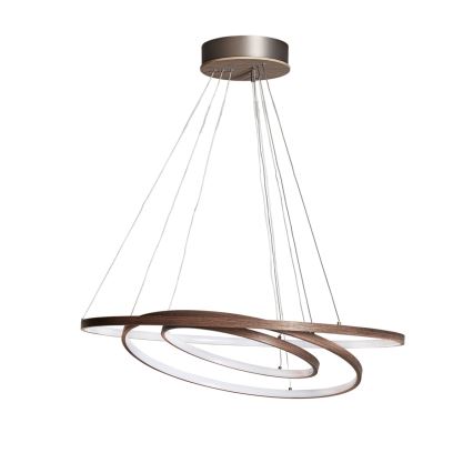 ByRydens - подвесная LED-люстра на тросе TRIONE LED/45W/230V, коричневая, диаметр 80 см