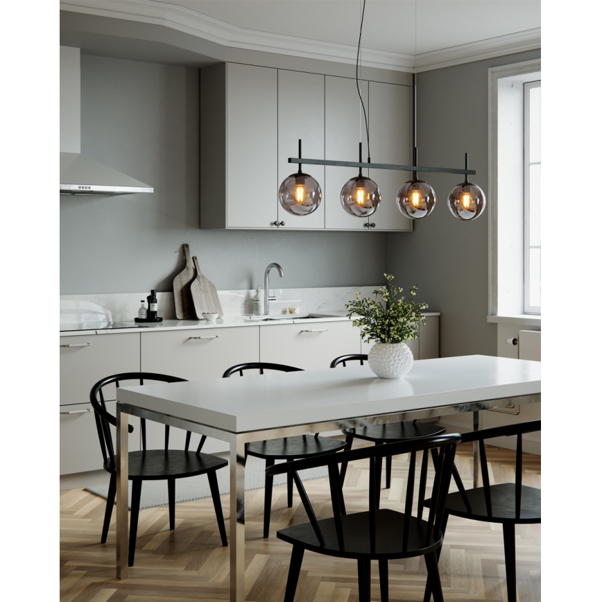 ByRydens - Подвесная люстра на тросе BOYLE 4xE27/8W/230V