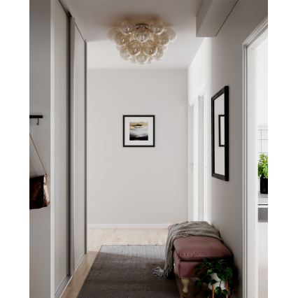 ByRydens - Стельовий світильник GROSS 6xG9/8W/230V димчастий/коричневий діаметр 70 см