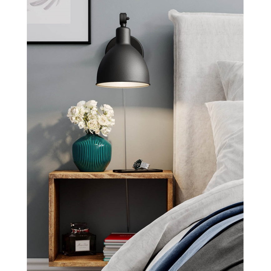ByRydens - Настенная лампа BAZAAR MINI 1xE27/5W/230V черный