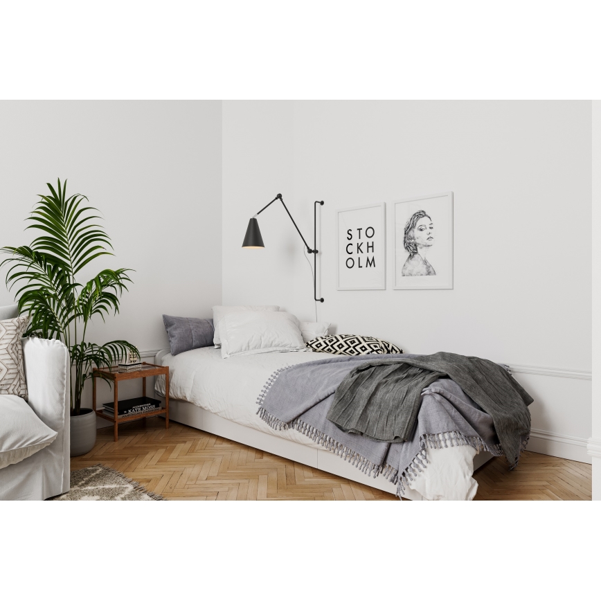 ByRydens - Настенная лампа YUKON 1xE27/5W/230V черный