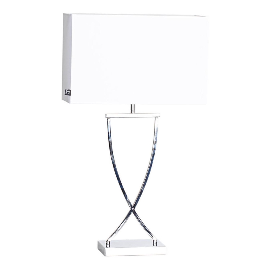 ByRydens - Настільна лампа OMEGA 1xE27/5W/230V білий/глянцевий хром