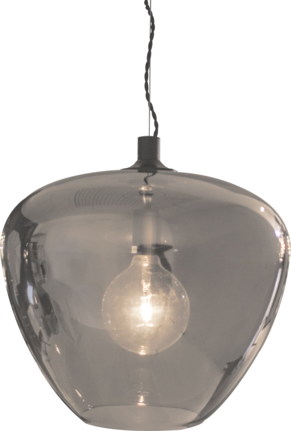 ByRydens - Підвісна люстра BELLISSIMO 1xE27/8W/230V димчастий/чорний діаметр 40 см