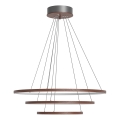 ByRydens - подвесная LED-люстра на тросе TRIONE LED/45W/230V, коричневая, диаметр 80 см