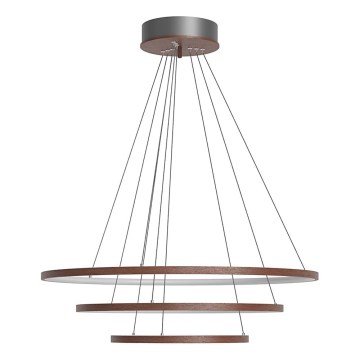 ByRydens - подвесная LED-люстра на тросе TRIONE LED/45W/230V, коричневая, диаметр 80 см