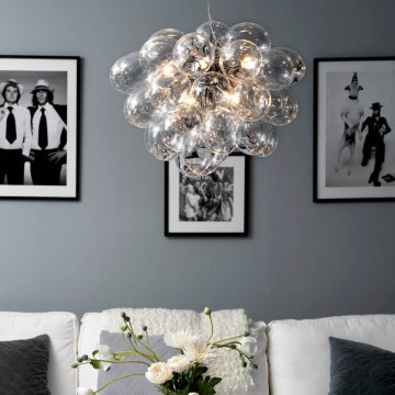 ByRydens - Подвесная люстра GROSS 8xG9/4W/230V прозрачный диаметр 50 см