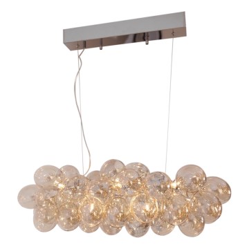 ByRydens - Подвесная люстра GROSS BAR 8xG9/4W/230V дымчатый/коричневый