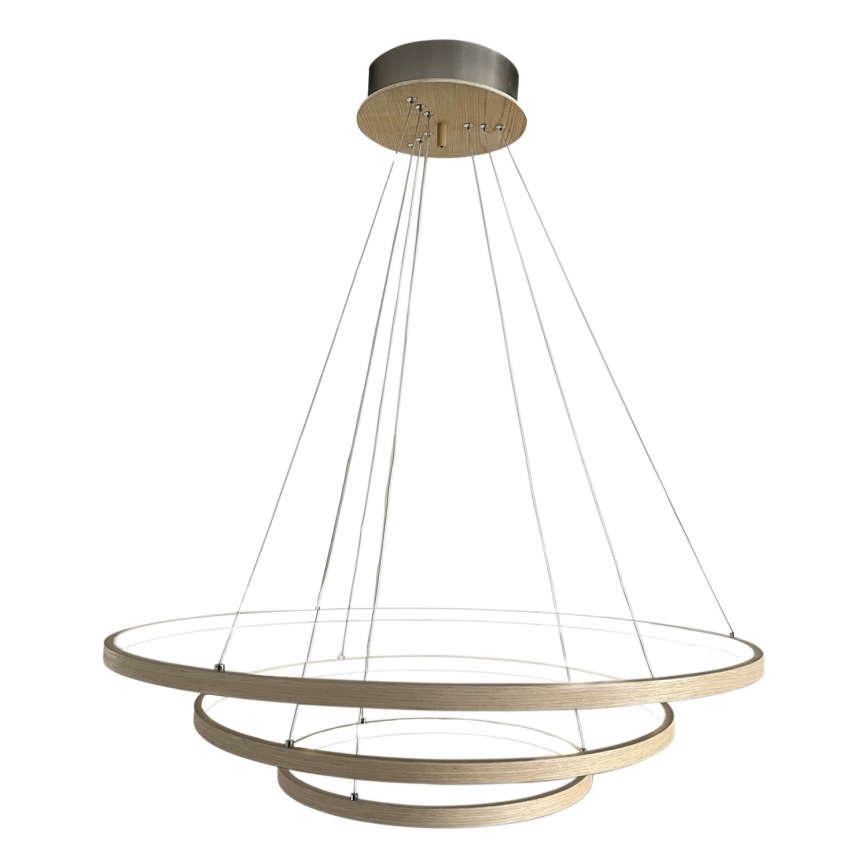 ByRydens - Светодиодная подвесная люстра TRIONE LED/45W/230V коричневый диаметр 80 см