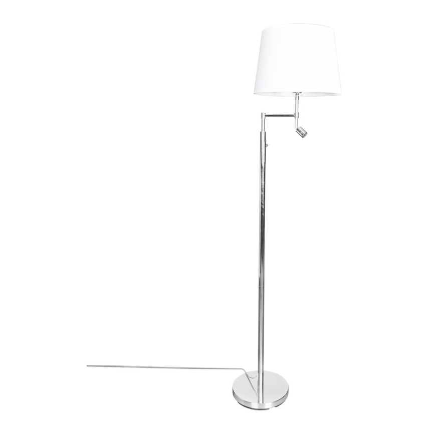 ByRydens - Светодиодный торшер ORLANDO 1xE27/5W/230V + LED/3W белый/блестящий хром диаметр 36 см