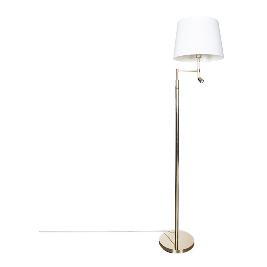 ByRydens - Светодиодный торшер ORLANDO 1xE27/5W/230V + LED/3W белый/золотистый диаметр 36 см