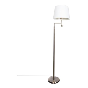 ByRydens - Світлодіодна підлогова лампа ORLANDO 1xE27/5W/230V + LED/3W біла/бронзова, діаметр 36 см