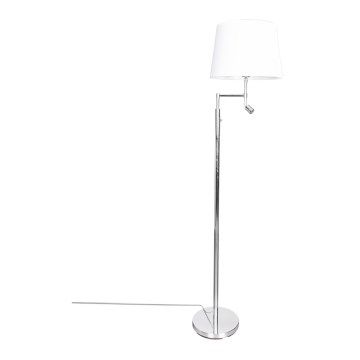ByRydens - Світлодіодний торшер ORLANDO 1xE27/5W/230V + LED/3W білий/глянцевий хром діаметр 36 см