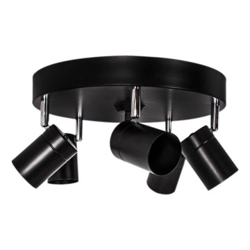 ByRydens - Точковий світильник CORRECT 5xGU10/7W/230V, чорний, діаметр 30 см