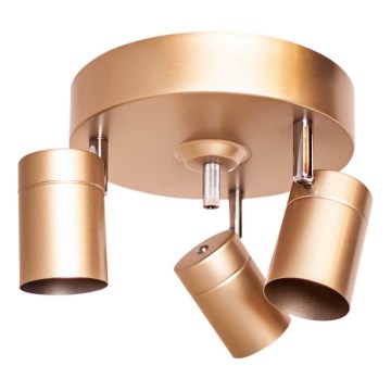 ByRydens - Точковий світильник CORRECT 3xGU10/7W/230V, золотистий, діаметр 20 см