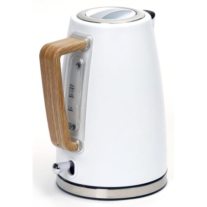 Чайник 1,7 л. 2400W/230V нержавеющая сталь/белый