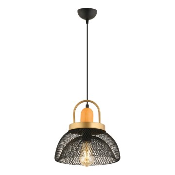Candelabru MONZA 1xE27/40W/230V diametru 29 cm negru/aurie
