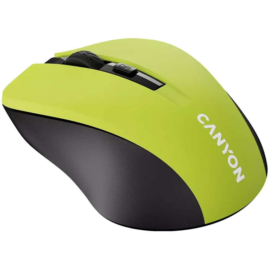 Canyon - Беспроводная мышь 800/1000/1200 DPI 2xAAA желтый