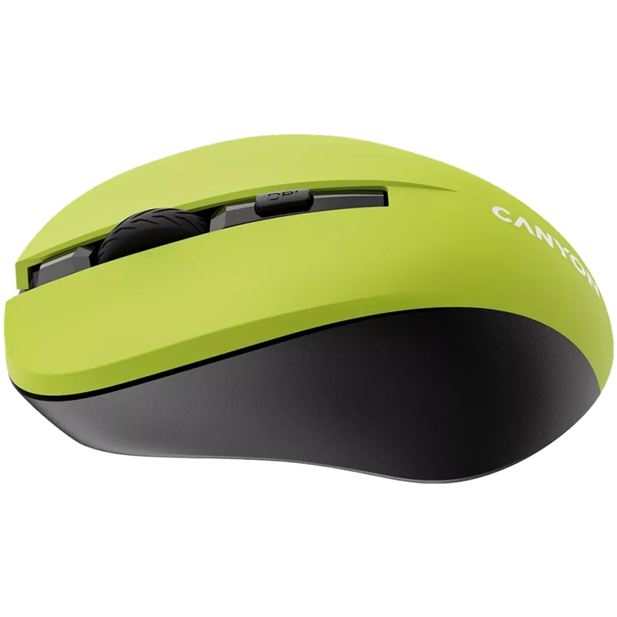 Canyon - Беспроводная мышь 800/1000/1200 DPI 2xAAA желтый