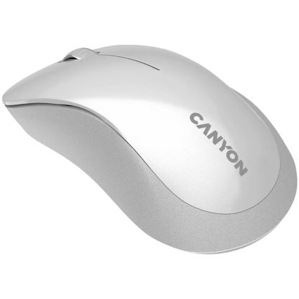 Canyon - Беспроводная оптическая мышь с сенсором Pixart MW 1200 DPI, 2xAAA, белая