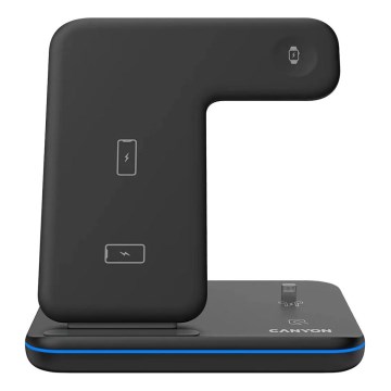 Canyon - Бездротова зарядка 3в1 чорний