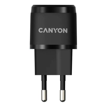 Canyon - Блок быстрой зарядки Power Delivery 20W черный
