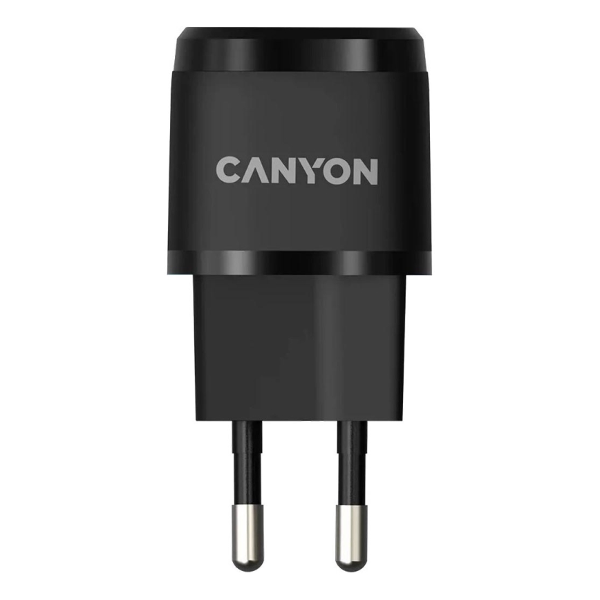 Canyon - Блок быстрой зарядки Power Delivery 20W черный