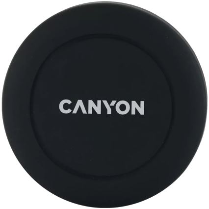 Canyon - Магнітний тримач для телефону в автомобіль круглий чорний