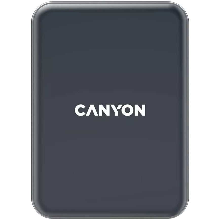 Canyon - Магнитный автомобильный держатель для телефона с беспроводной зарядной станцией Qi 5V угловой черный