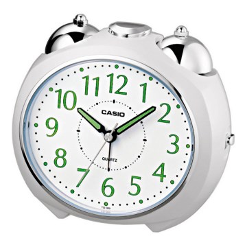 Casio - Будильник 1xLR14 білий/глянцевий хром
