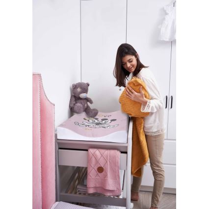 CebaBaby - COZY DISNEY Дитячий пеленальний килимок двосторонній 50х70 см рожевий