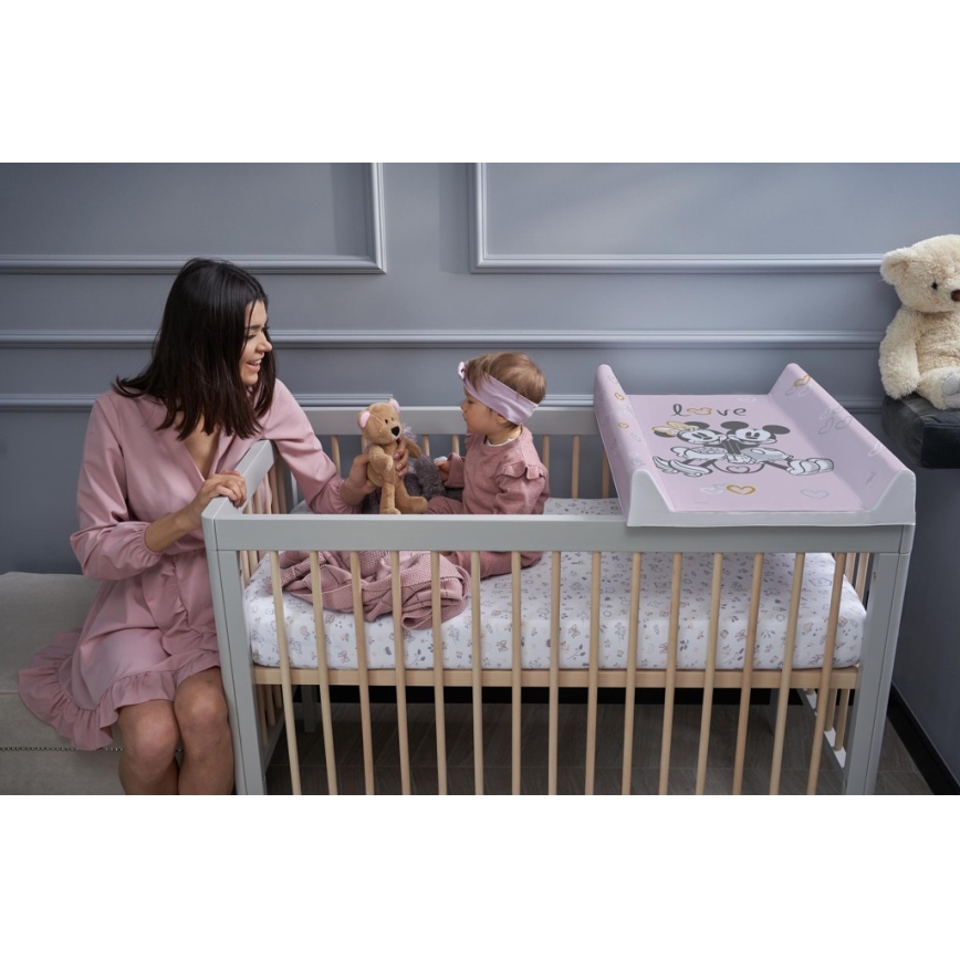 CebaBaby- Пеленальний килимок з твердою дошкою двосторонній DISNEY 50x70 см рожевий