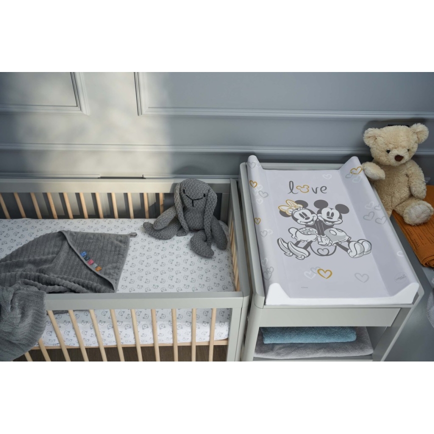 CebaBaby - Пеленальний килимок з твердою дошкою двосторонній DISNEY 50x70 см сірий