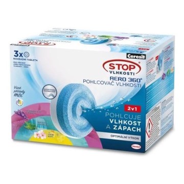 Ceresit - Таблетки для осушителя воздуха 2 в 1 AERO 360° 3x 450 g тройной набор