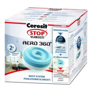 Ceresit - Таблетки для осушителя воздуха 2в1 AERO 360° 2x 450 г нейтральные