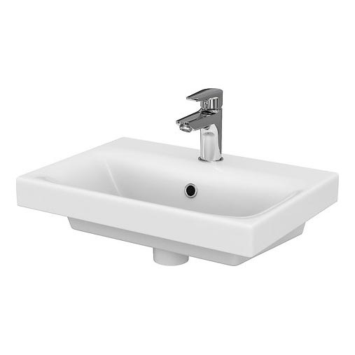 Cersanit K116-008 - Врезной умывальник MODUO SLIM 35x50 см керамика/блестящий белый