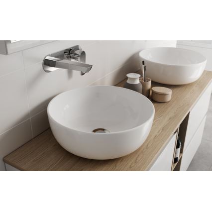 Cersanit K116-047-ECO - Накладная раковина MODUO, диаметр 35 см, керамика/глянцевая белая