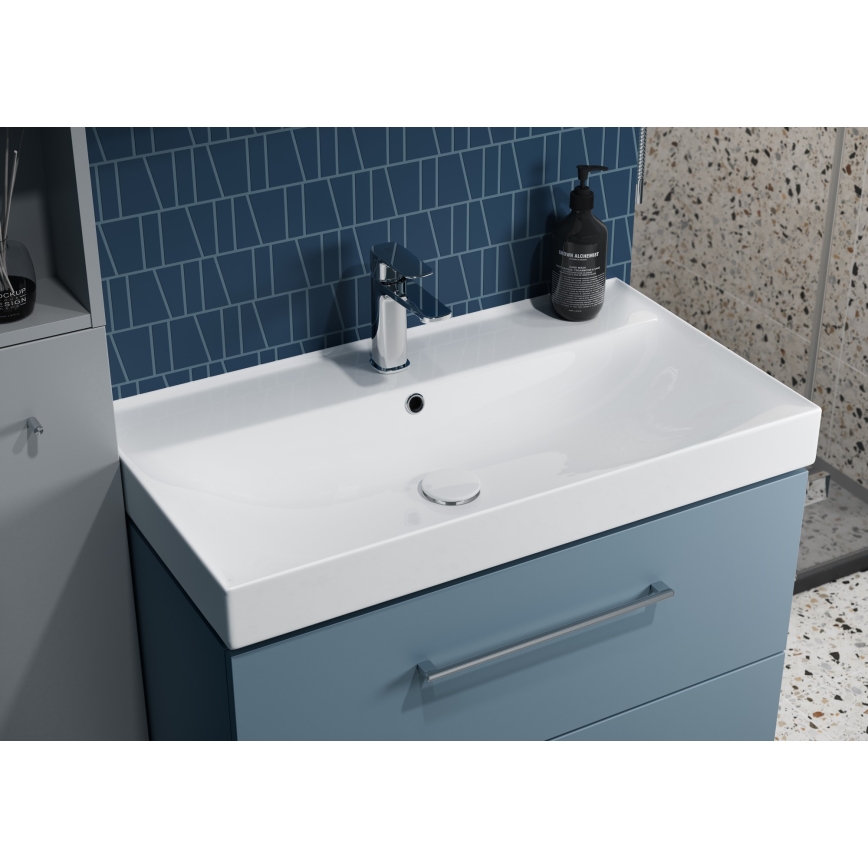 Cersanit K120-010 - Встраиваемая раковина LARGA 46x80,5 cm керамика/белый глянец