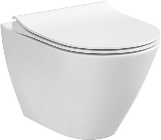 Cersanit K701-104 - Подвесной унитаз с сиденьем CITY OVAL керамика/белый