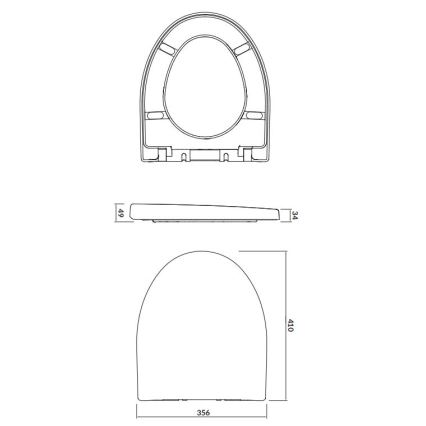 Cersanit K98-0122 - Сидіння для унітазу PARVA SoftClose, біле