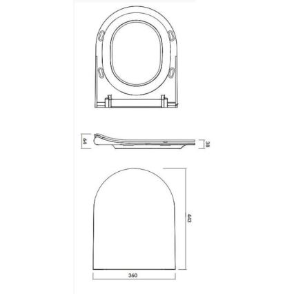 Cersanit K98-0146 - Сидіння для унітазу CITY OVAL SoftClose білий