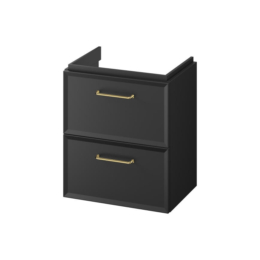 Cersanit S1021-006 - Підвісна тумба під умивальник MILLE SLIM 50x35 см чорна