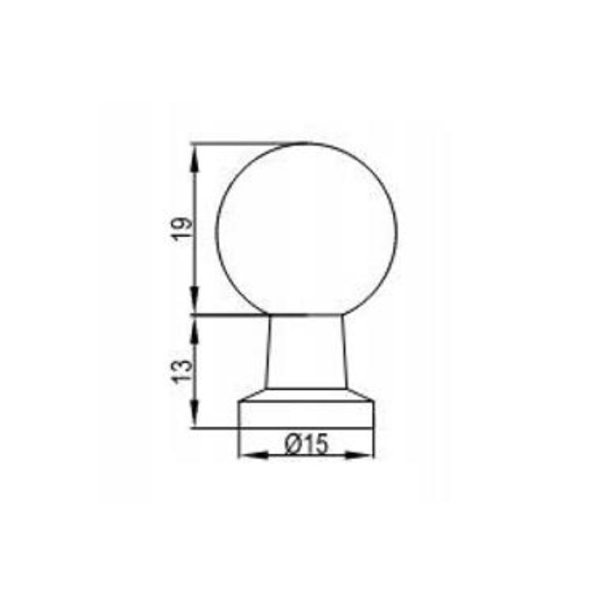 Cersanit S1021-020 - мебельная ручка MILLE черная