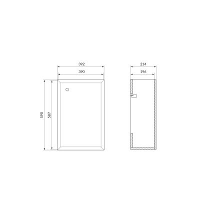 Cersanit S1022-003 - Підвісна тумба під умивальник MILLE 40x22 см чорна
