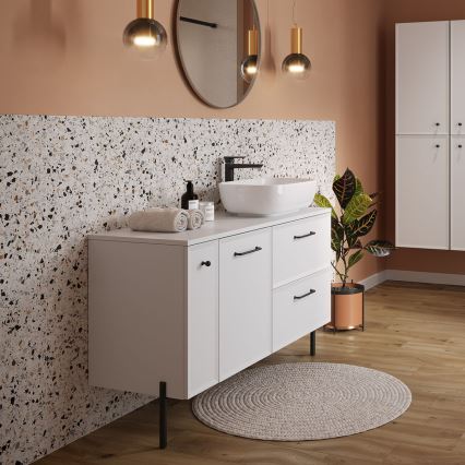 Cersanit S1022-006 - Підвісна шафка для ванної кімнати MILLE 20x45 см матова біла