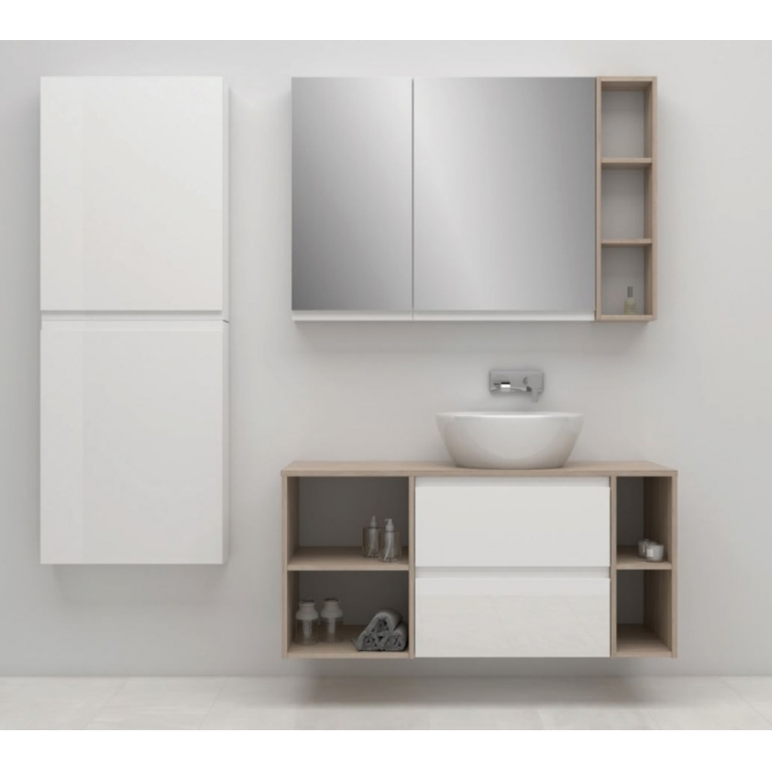 Cersanit S590-030 - Зеркальный шкафчик для ванной комнаты MEDDIE 80x40 см