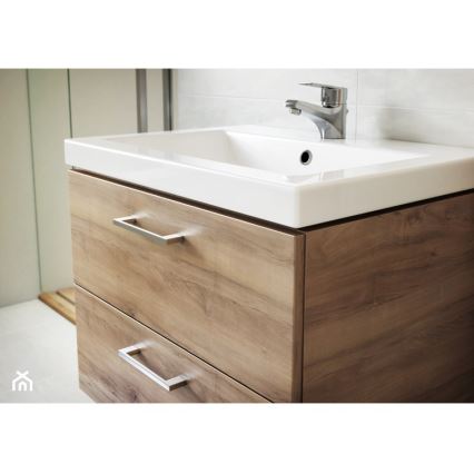 Cersanit S801-153-DSM - Підвісна шафа для ванної кімнати з умивальником ELIS 46x50 cm волоський горіх