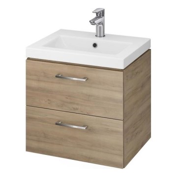 Cersanit S801-153-DSM - Підвісна ванна шафка з умивальником ELIS 46x50 см, горіх